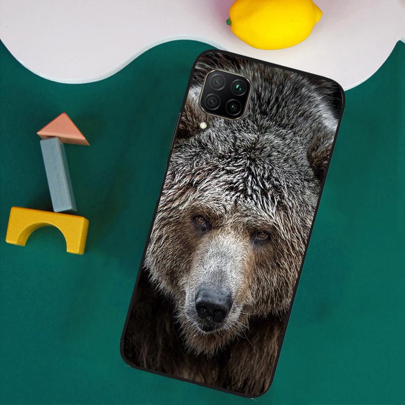 Cute Grizzly Bear For Huawei Nova Y61 Y91 Y73 Y72 Y70 Y60 Y90 12s 12i 11i 8i 9 10 SE P30 P40 Lite P60 Pro Case