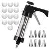13pcs/set DIY Manual Cookie Mold Gun Cookie Press Kit Machine Gun Decorating Squeezing Machine Making Churros Device Baking Tool
