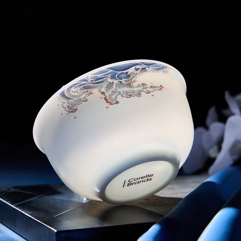 Corelle White Jade Orchid Shadow 24-Piece Dinnerware Set