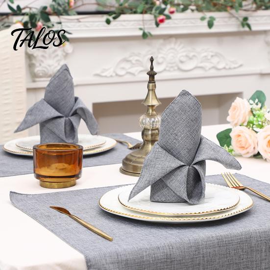 High End Napkins for Formal Dining Imitation Linen Cloth Napkin, Washable Fabric 18 x Waterproof Hotel Inch Square Napkin Weddings Dinners Parties