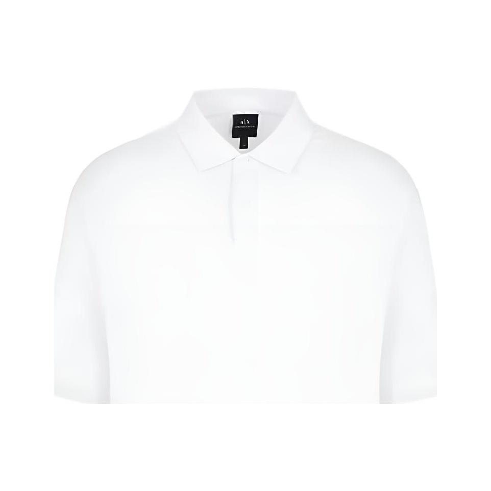 Armani Exchange Однотонная мужская футболка-поло с логотипом, короткий рукав, на пуговицах, топ 3RZFHG-ZJE6Z-1100