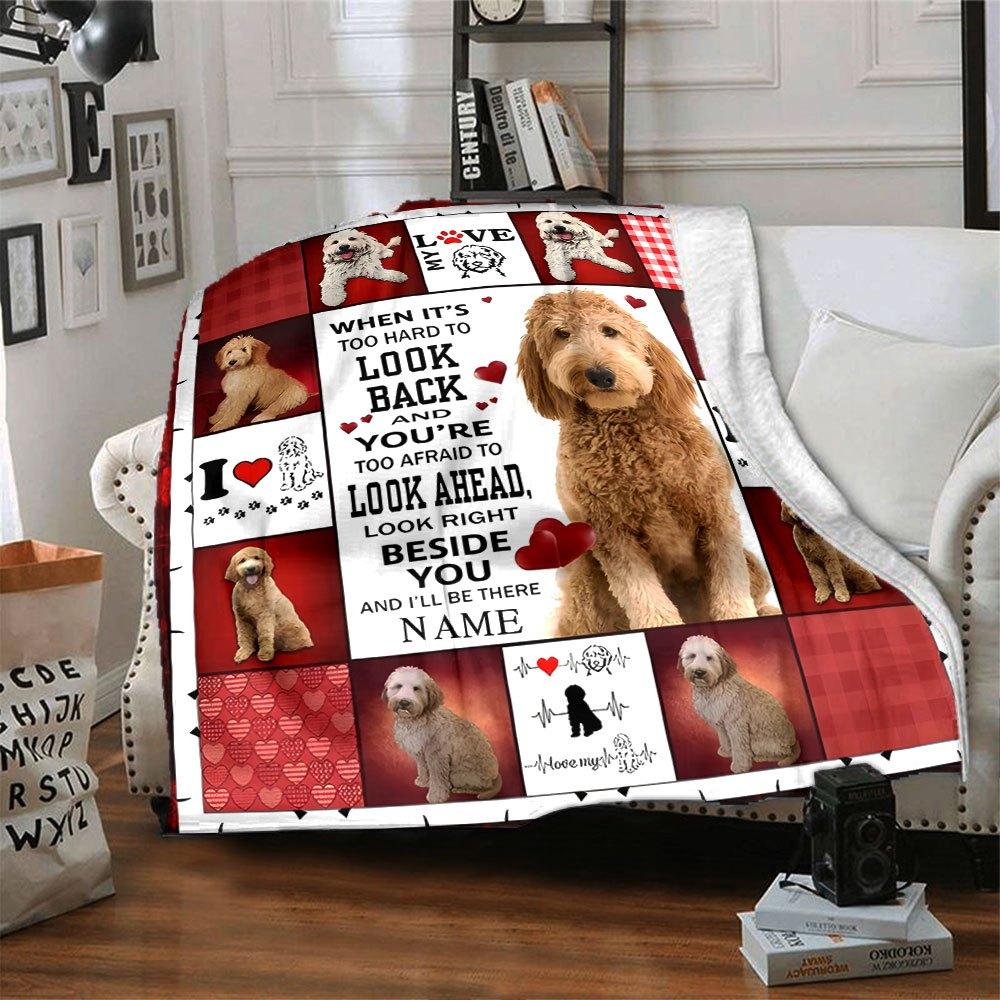 Adorable Goldendoodle Home Customize Your Name Blankets Soft And Cozy Lightweight For Yearround Use Perfect For Picnics Sofa Office Bed Living Room