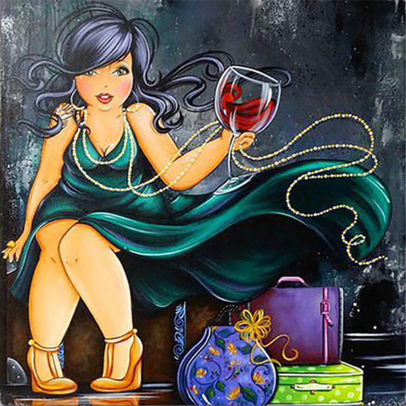 5D алмазная живопись мультфильм сексуальные женщины полный круглый толстые дамы вышивка алмазная мозаика изображение стразы Декор подарок