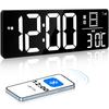 Blueekin Digital Automatic Time 4 Levels of 4 Levels of Volume Digital Wall or Time Temperature Included Clock, Bluetooth, Correction, Radio, Large,