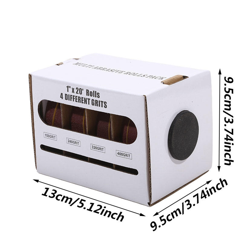 4/5/6 Rolls of Sandpaper Dry Abrasive Tape with Removable Sandpaper Bag with Cloth Dispenser