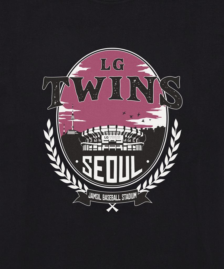 Hangugyaguwiwonhoe Musinsa X Kbo Ballpark Вер.2 Футболка с коротким рукавом Черная [Сеул Lg Twins]