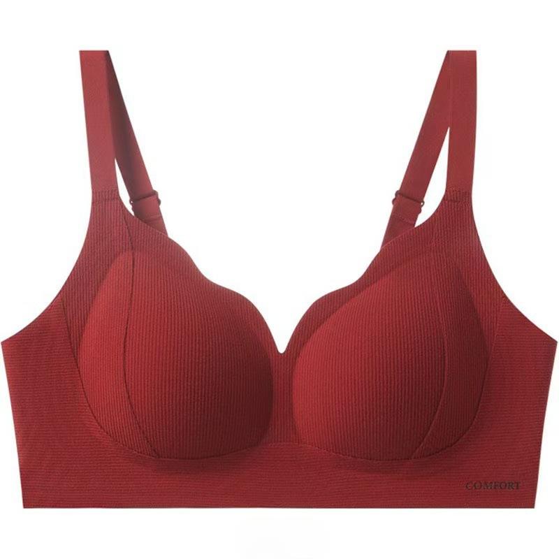 Women's Seamless Bra Fixed Cup Comfortable Push Up Bra U Back Underwear M-2XL