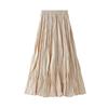 Autumn and Winter Women's Skirts Pleated Skirt Bustier Skirt Fall and Winter A-length Section of The Skirt Wrinkled Winter Skirt