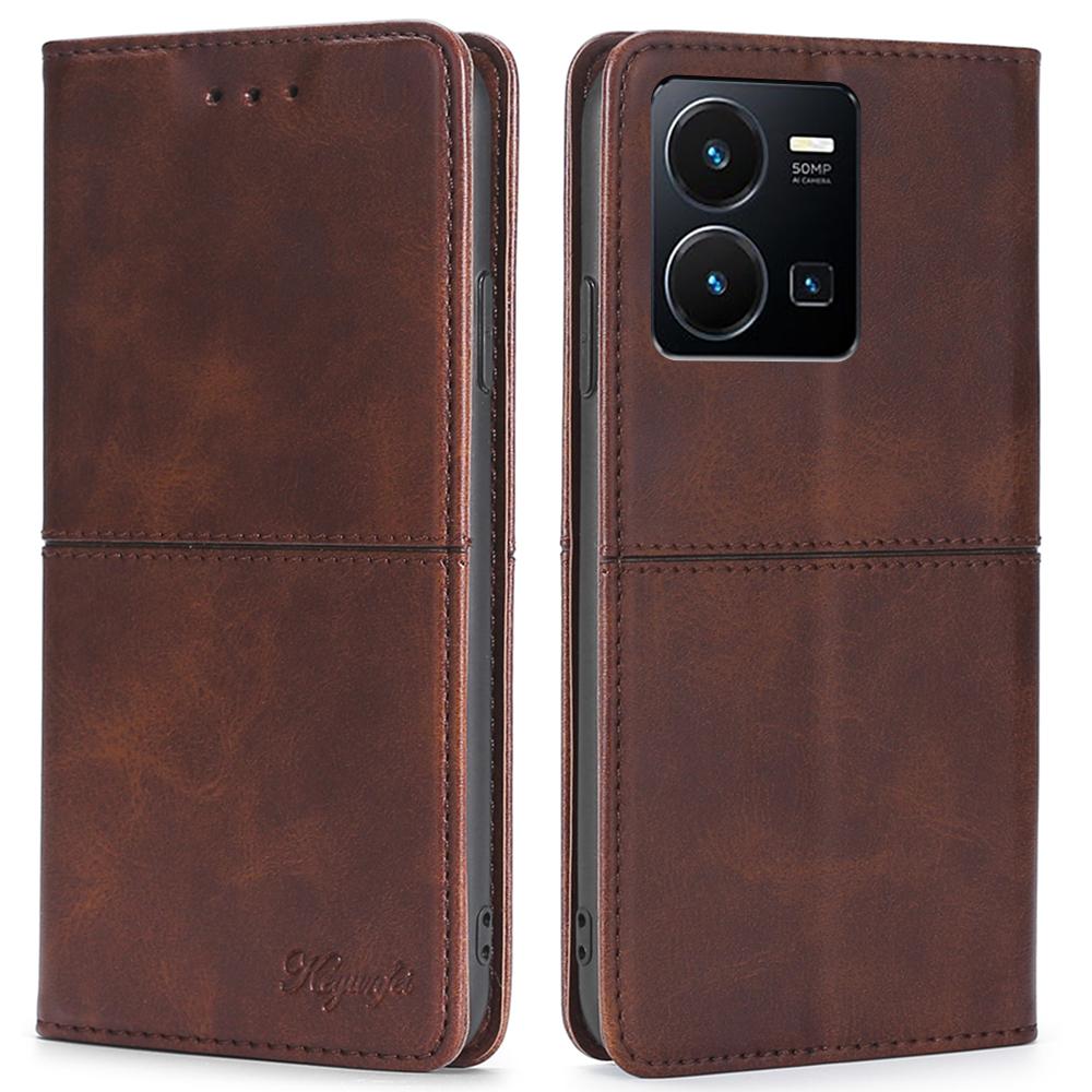 Чехол-кошелек в стиле ретро для Vivo Y31 Y51 Y21 2020 Y20 V21E V21 V20 SE Y53S Y55S V23E, чехол из искусственной кожи, кобура, подставка, слоты для карт, бампер для телефона