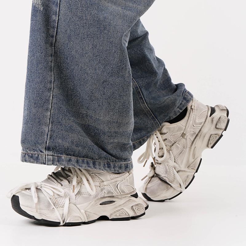 2025 Men's Platform Sneakers Designer Color Matching Dad Shoes Comfortable Soft Sole Heightening Running Shoes Zapatillas Hombre