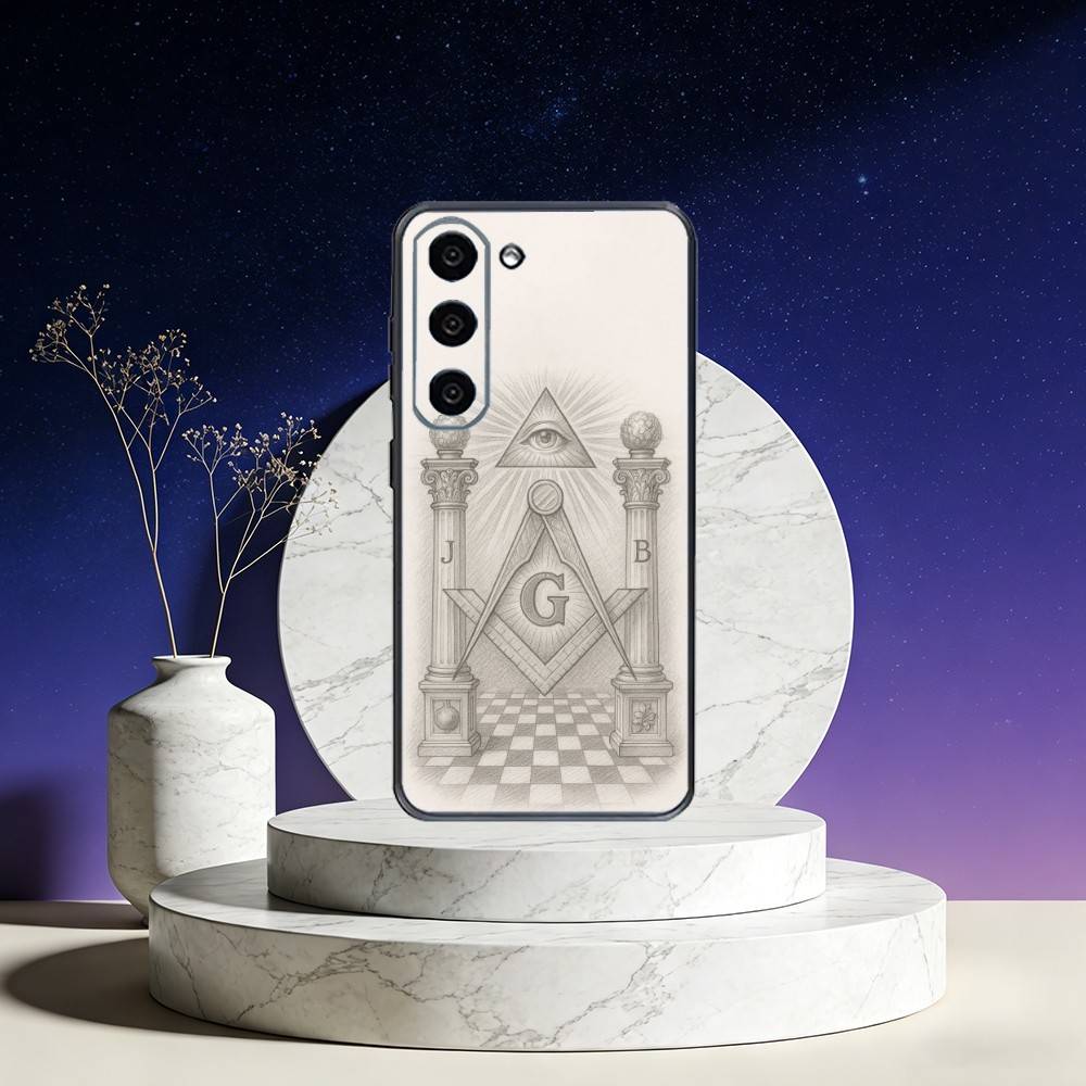Freemasonry Symbol Phone Case For Samsung Galaxy A73,A72,A71,A70,A53,A52,A51,Others Soft Black Cover