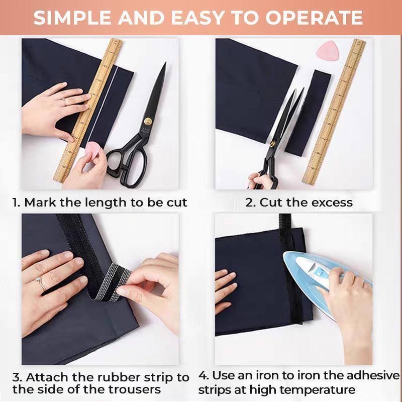 Self-Adhesive Quick Pants Paste Iron On Pants Edge Shorten Repair Pants for Jean Clothing Jean Pants Apparel DIY Sewing Fabric