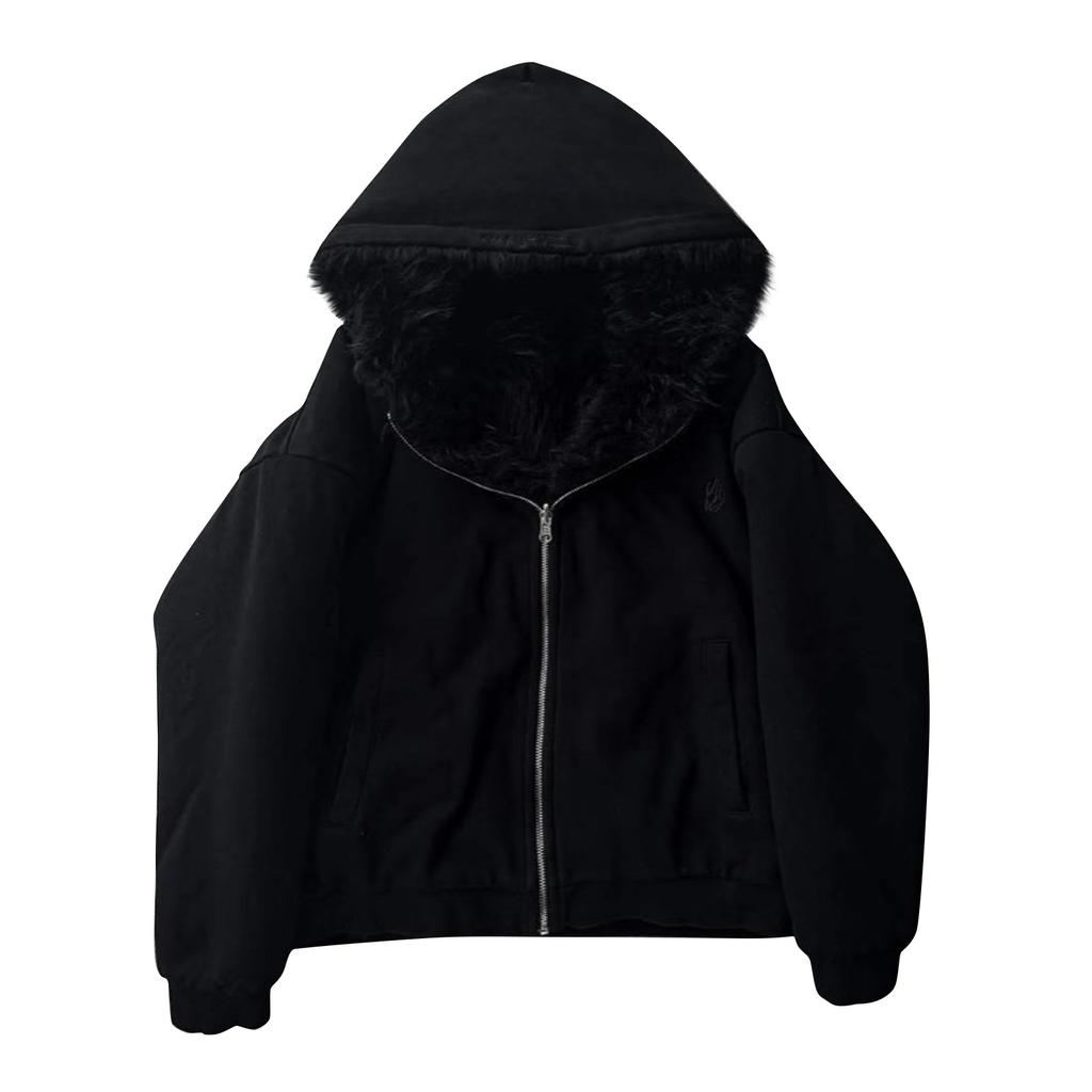 Мужская однотонная толстовка на молнии с плюшевой подкладкой, двусторонняя, спортивная, большого размера, повседневная куртка-толстовка
