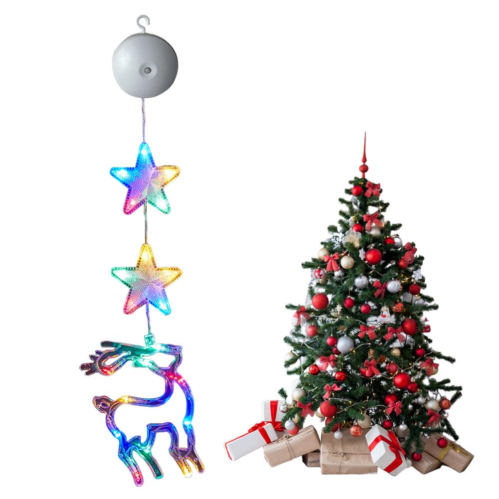 1/3pcs Christmas Indoor Star Window Light with Suction Cup Light Up Hanging Christmas Decoration Christmas Home Shop Party Gifts