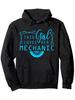 Women's Mechanic Wife Hoodie - Funny "This Girl Loves Her Mechanic" Print with Tool Graphics 250gsm Heavyweight Cotton-Polyester B