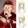 WTB Synthetic Wig Game Genshin Impact Spark Knight - Klee Cosplay Cartoon Fluffy Straight Hair Double Ponytail Wig Hood