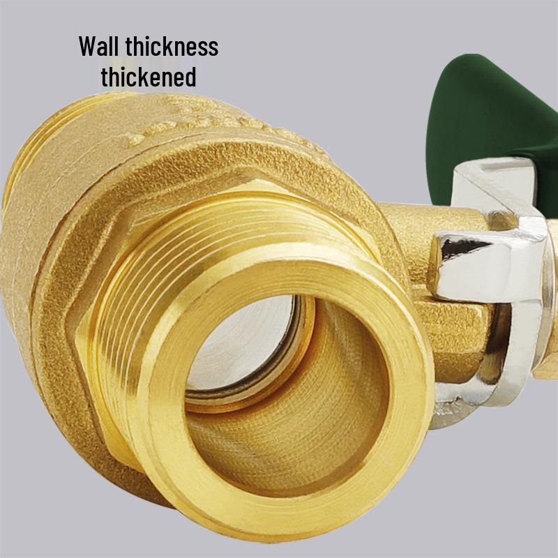 4-6 Point Copper Ball Valve: Internal/External Thread, Straight-Through Water Switch