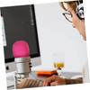 ERINGOGO 5-Piece Microphone Sponge Cover with Windproof Protection, Pink, for Conference Rooms