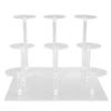 Display Riser Shelf Clear Acrylic Cake Stand Multifunctional for Cupcakes Jewelry Cosmetics Christma