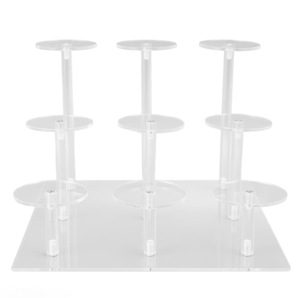 Display Riser Shelf Clear Acrylic Cake Stand Multifunctional for Cupcakes Jewelry Cosmetics Christma