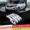 Хромированная крышка дверной ручки для KIA Sportage MK3 SL 2011 2012 2013 2014 2015, внешняя отделка, защелка, наклейки на крышку автомобиля, аксессуары, ABS