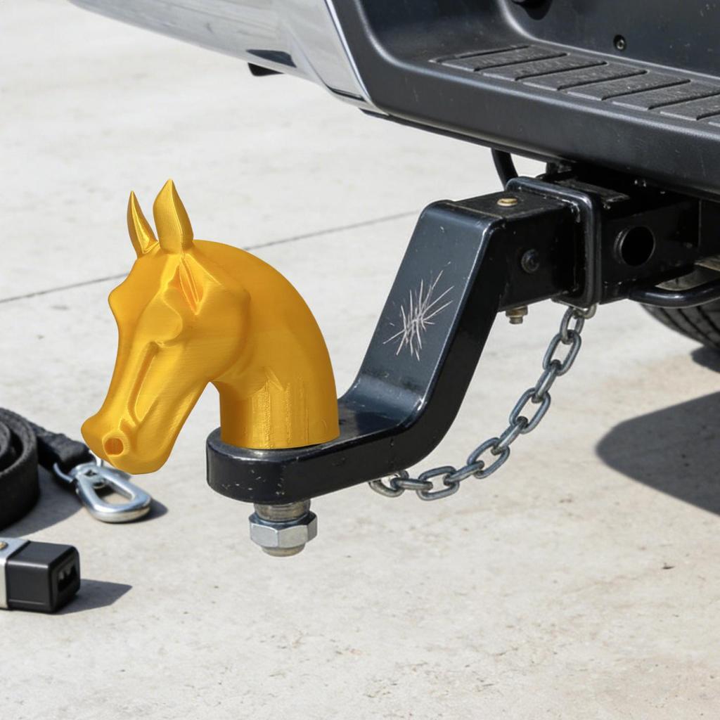 Funny Horse Head Cover Cap for Trailer Coupling Trailer Hitch Ball Cover Prevent Receiver Tube From Rusting