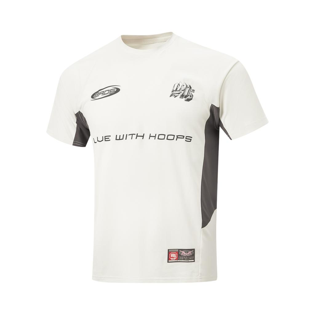 Li-Ning Badfive Мужская футболка с коротким рукавом, быстросохнущая, с круглым вырезом и принтом-буквой ATSW129-1
