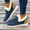 Ladies Shoes 2024 Hot Sale One Kick Women's Boots Winter Round Toe Plush Fleece for Warmth Solid Short Barrel Flat Snow Boots