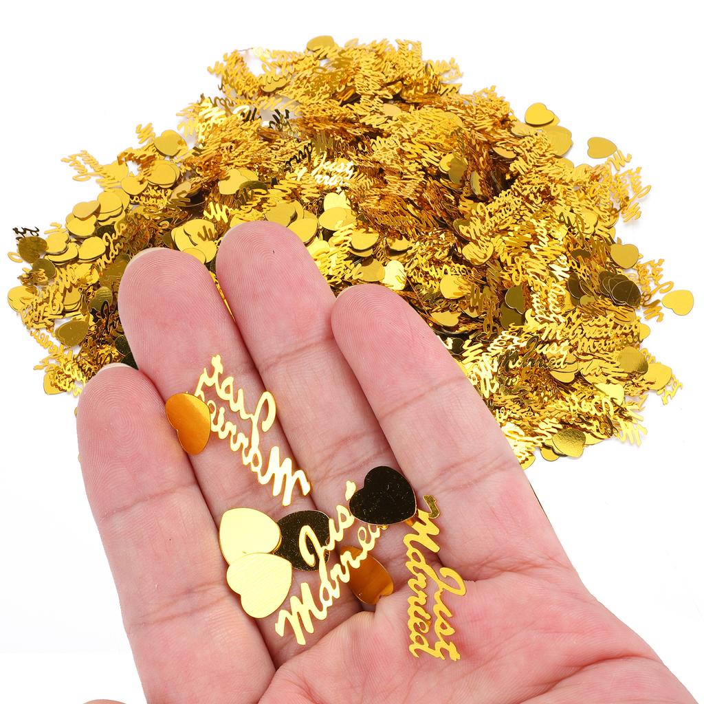 Just Married Confetti Wedding Valentine"s Day Decoration Scatter Sprinkles Sequins 100gGold