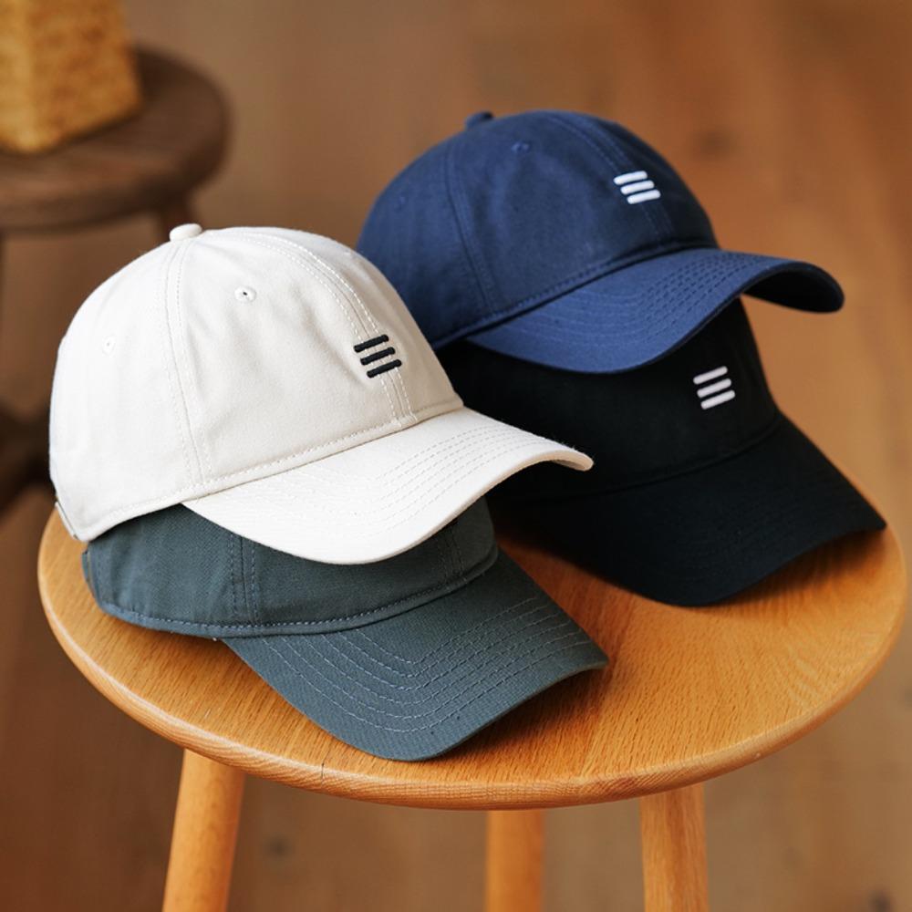 Lines Embroidery Baseball Caps Adjustable Duck Tongue Hat New Sunscreen Hat Women Men