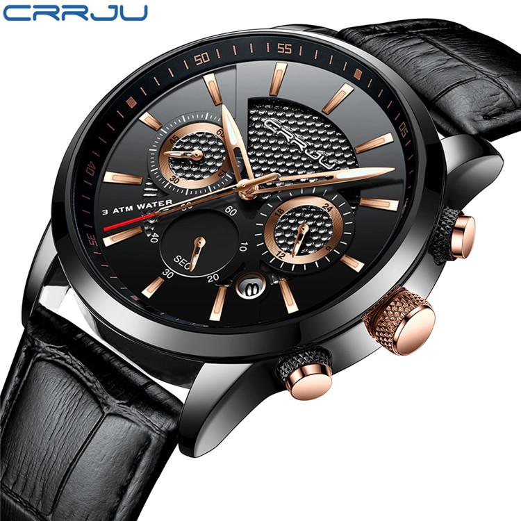 CRRJU-2212L Belt Six-pin Chronograph Watch Fashion Men's Watch Business Men's Watch