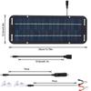12V Portable Solar Powered Charger Kit Solar Panel Battery Charger Polycrystalline Solar Panel Charger for RVs Vans Boats