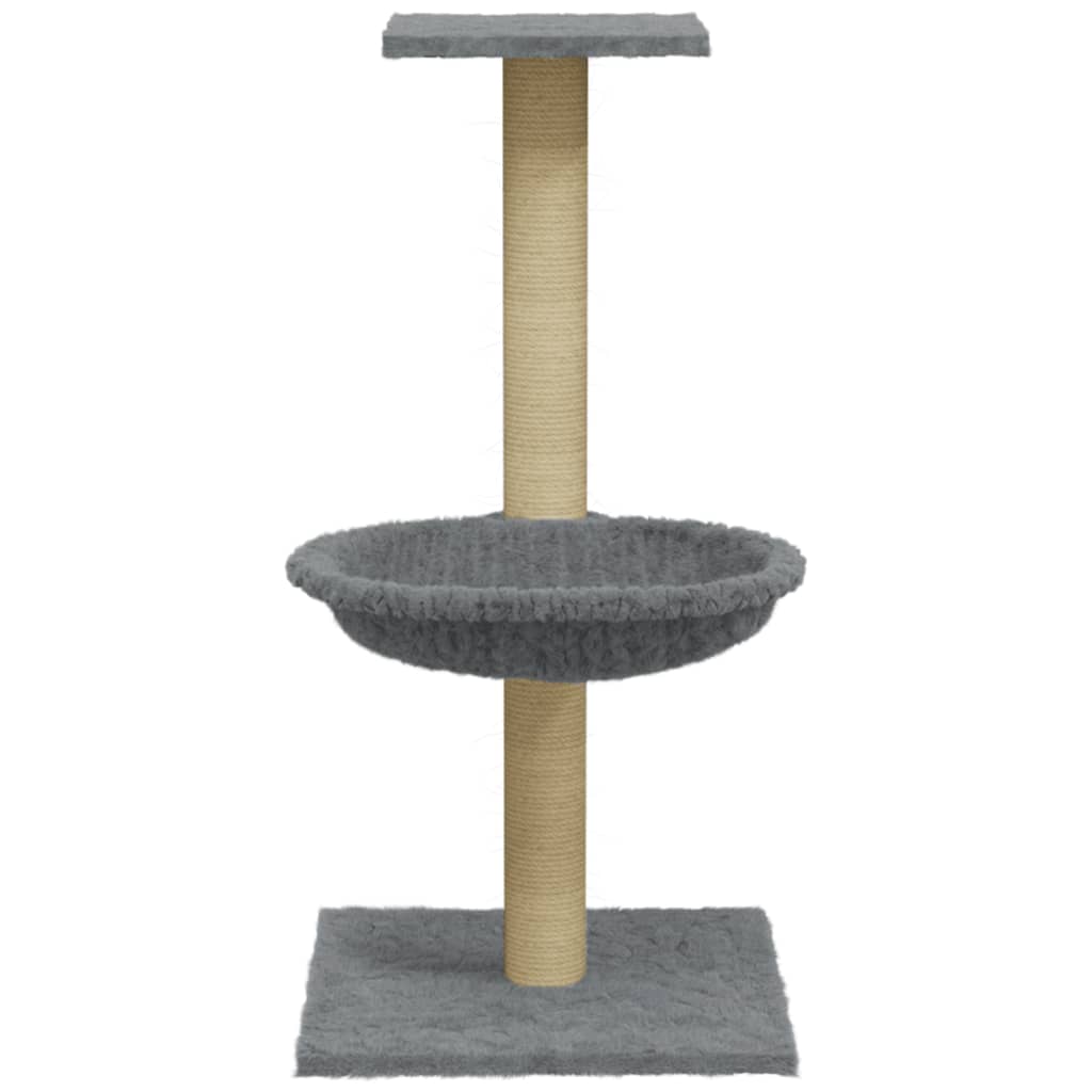 Scratching Post with Sisal Scratching Column Light Grey 74 cm