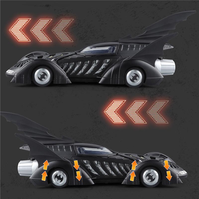 1/24 Classic Movie Car 1995 Batmobile Alloy Concept Bat Sports Car Model Metal Racing Vehicle Car Model Sound Light Kid Toy Gift