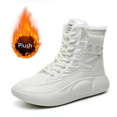 Зимние женские плюшевые хлопковые ботинки, новые нескользящие короткие зимние ботинки из хлопка на толстой подошве, теплая хлопковая обувь, женская обувь