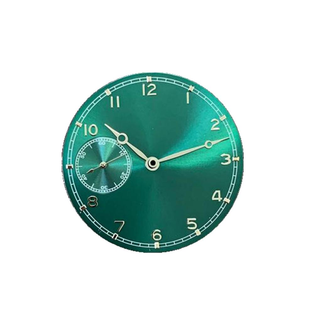 37mm Sterile Black White Blue Green Watch Dial Green Luminous Fit ETA 6497 SEA-GULL3600 Watch Parts Accessories