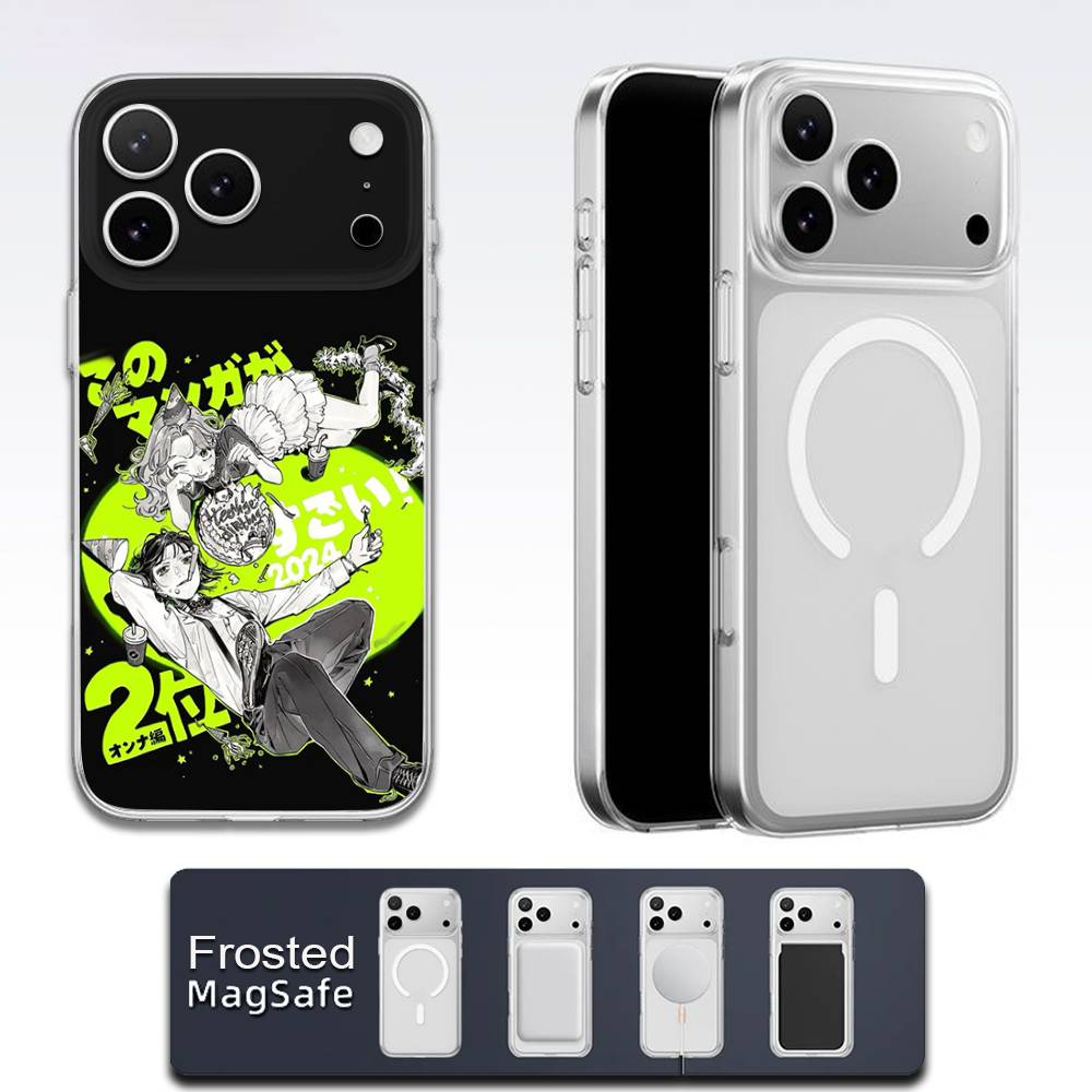 Зеленый Юри Парень KiniOto Манга Чехол для Телефона Для iPhone 17,16,15,14,13,12,11,Pro,Max,Plus,E,Air,Mini Magsafe Прозрачный