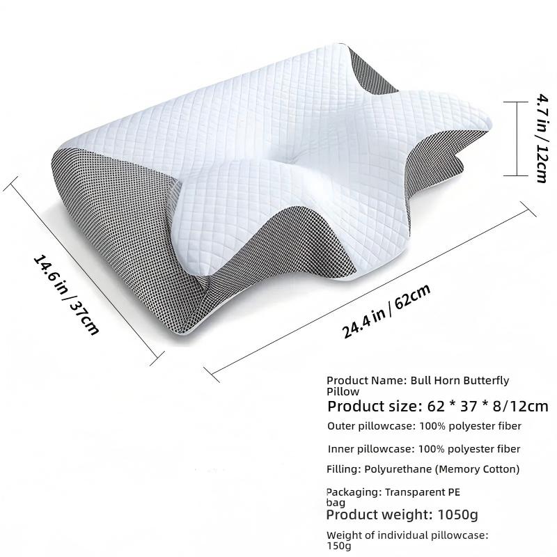 Ergonomic Butterfly Cervical Pillow Slow Rebound Memory Foam Orthopedic Neck Pillow Breathable Sleeping Pillow Daily Rest