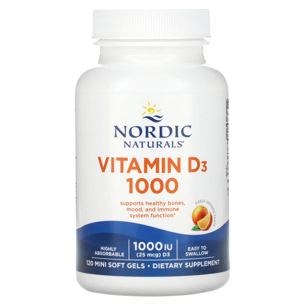 Vitamin D3, Orange, 1,000 Iu, 120 Softgels