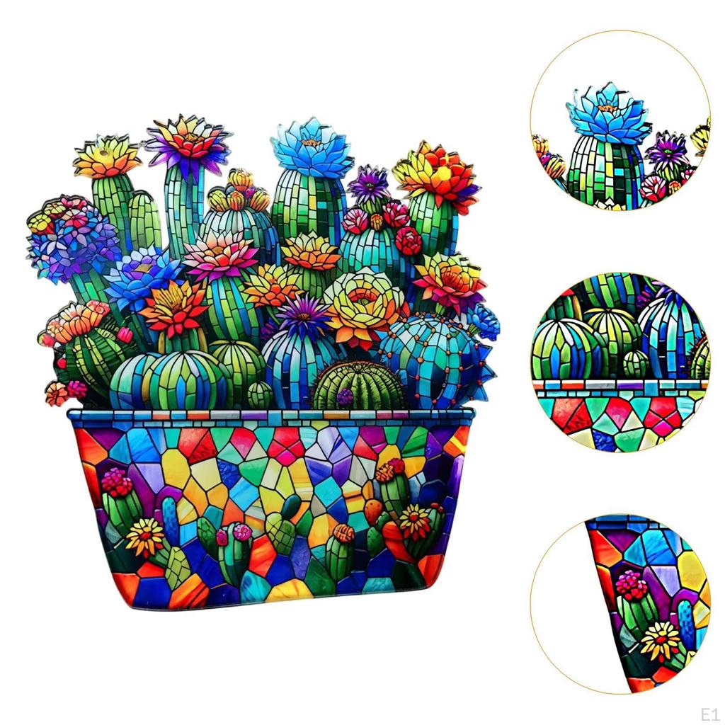 Hanging Sign for Potted Plants Acrylic Bonsai Art Piece Flat Planter Display Home Shelf