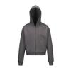 Spring & Fall Cleanfit Gray Hooded Sweatshirt Men and Women American Retro Casual Boxy Short Loose Coat Hoodie