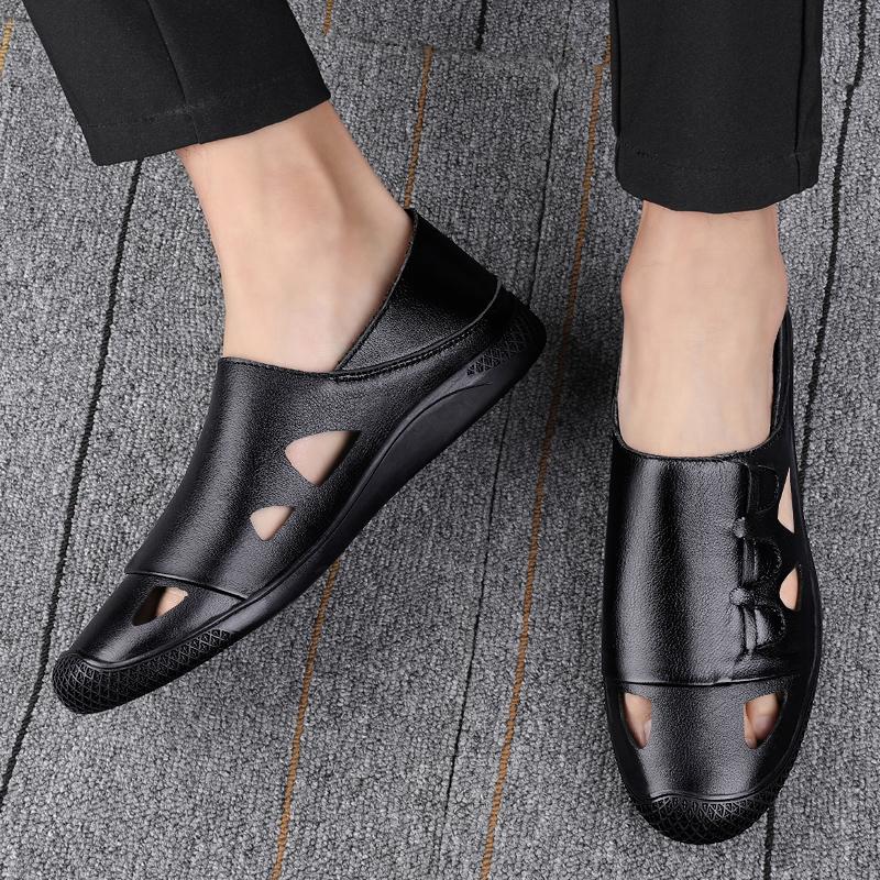 FashionHot Sale New Leather Men Shoes Casual Comfortable Loafers Moccasins High Quality Shoes Male Lightweight Driving Footwear 2024