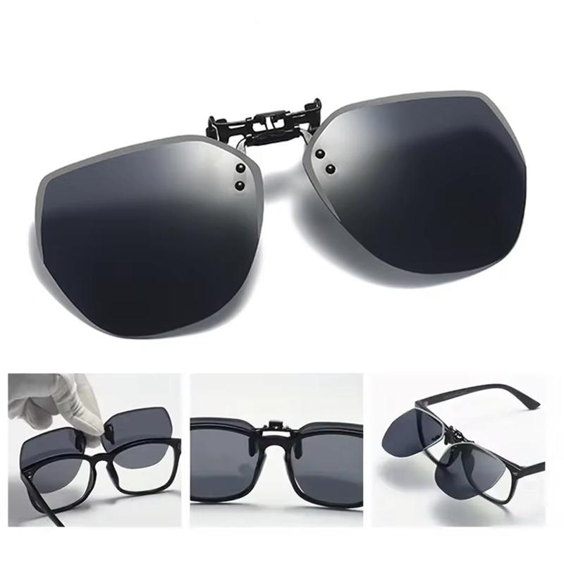 Неполяризованные мужские большие солнцезащитные очки для вождения с клипсой женские квадратные очки ночного видения