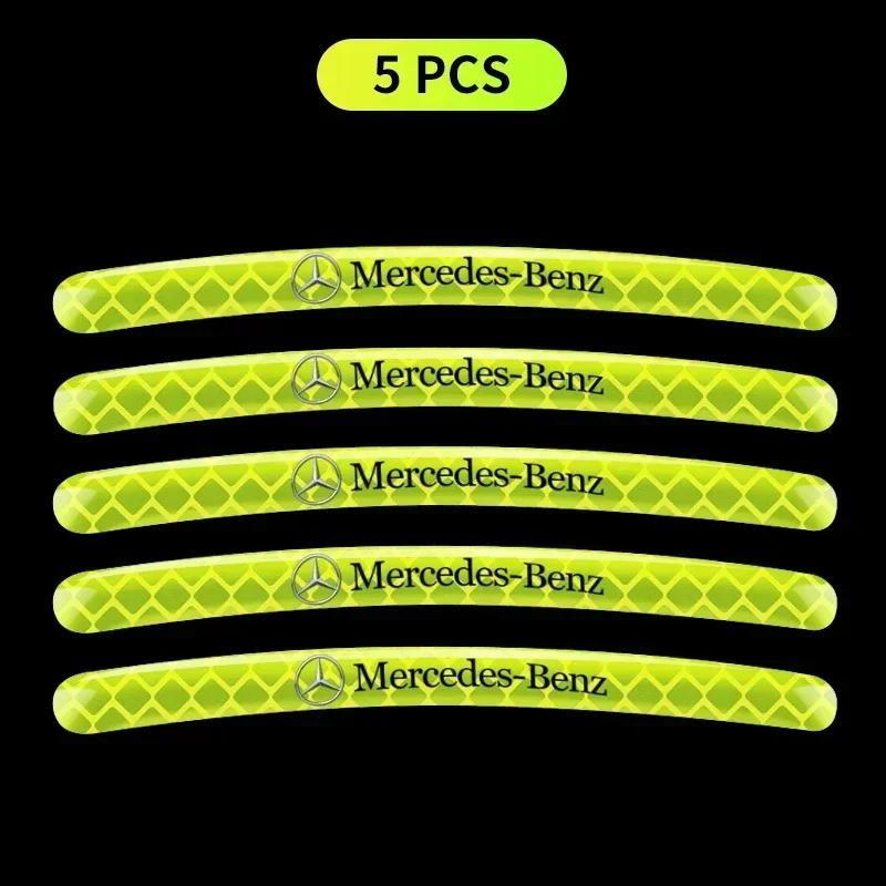 Hot W204 2025 Hot New 20pcs Luminous Car Wheel Hub Stickers High Reflective Stripe Tape For Mercedes Benz B/C/E/S Class A Class