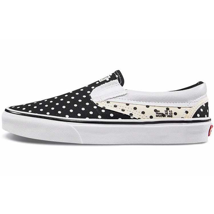 Vans Slip-On Series Comfortable Slip-On Low-Top Canvas Shoes Women Sneakers Black White Polka-Dot VN0A38F7VMD