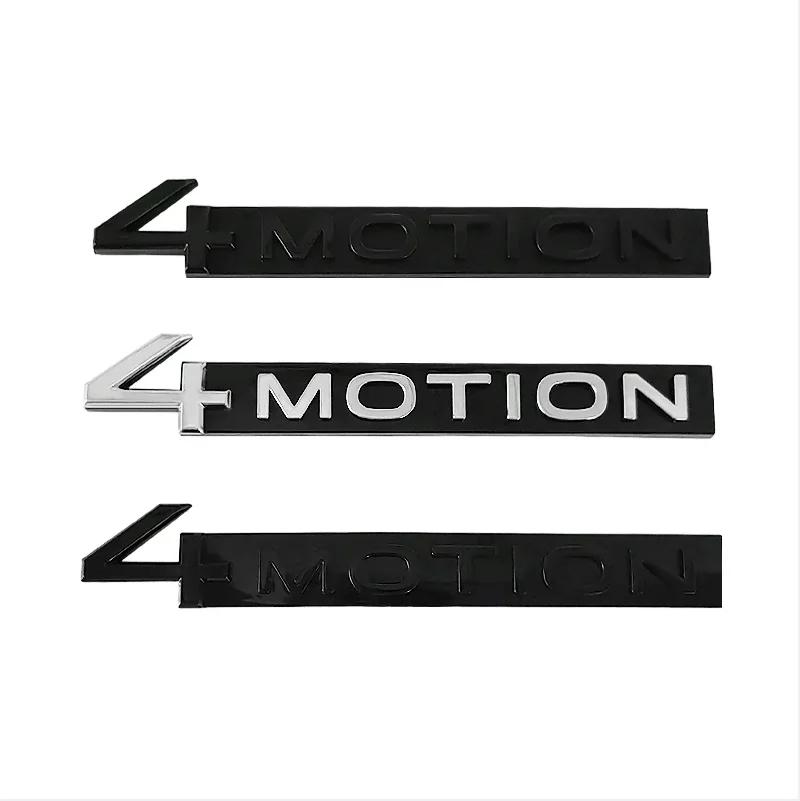 3D Metal Black 4 Motion Letters Car Rear Trunk Emblem Badge Decal For VW Tayron Golf MK4 5 Tiguan 4motion Sticker Accessories zd0