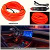 1/3/5M Car Interior Ambient Lights Dashboard Console DIY Flexible Neon Atmosphere Decorative Lamp LED EL Cold Light Strips