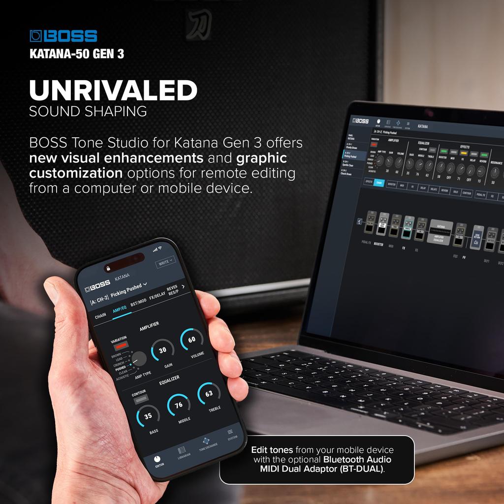 BOSS Гитарный усилитель GEN 3 Combo 3-го поколения 50 Вт с 12-дюймовым динамиком KATANA-50 Multi-Function