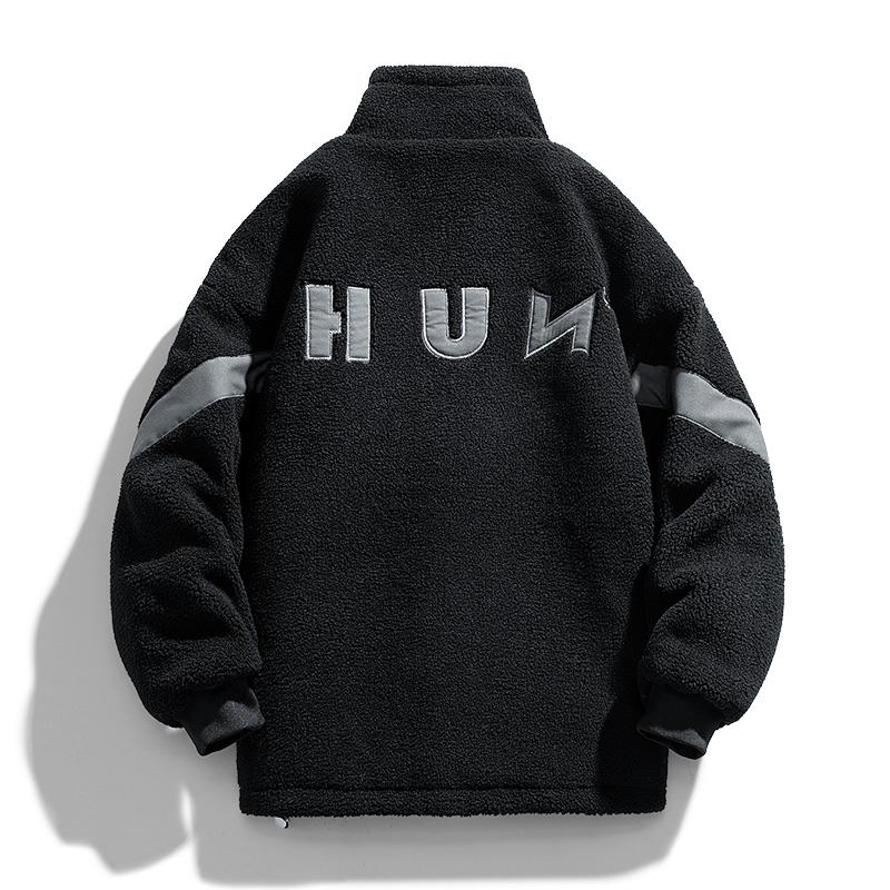 Winter Cashmere Stand Collar Jacket Street Men's Retro Warm Thick Cotton-padded Jacket