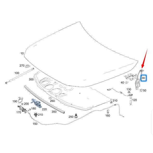 1778801100 1778801200 Совместимая петля капота Mercedes-Benz CLA C118